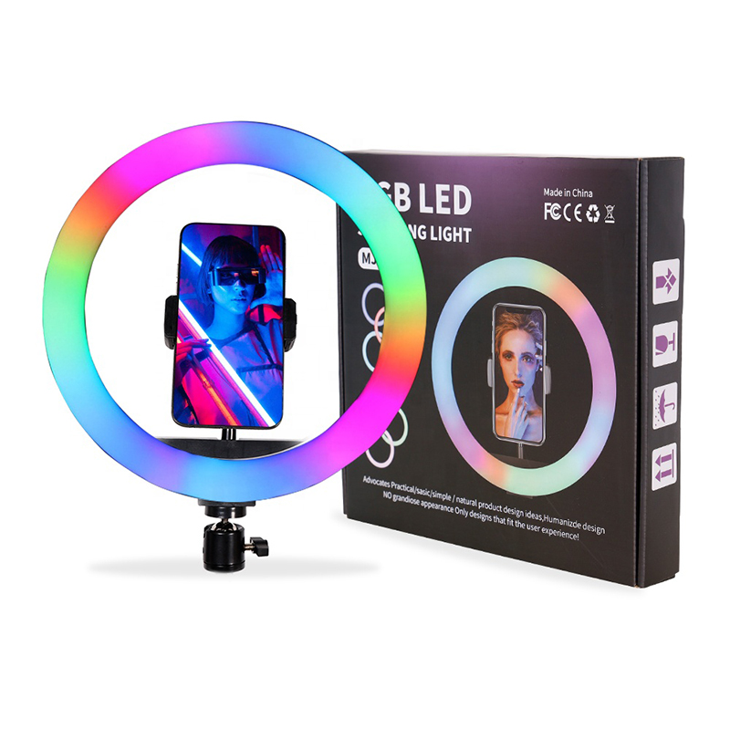 KALIOU Ring Light Lamp 12 Inch RGB Usb Ring Lamp Pink Phone Ringlight For Broadcast Selfie Studio Light Led Shooting Makeup