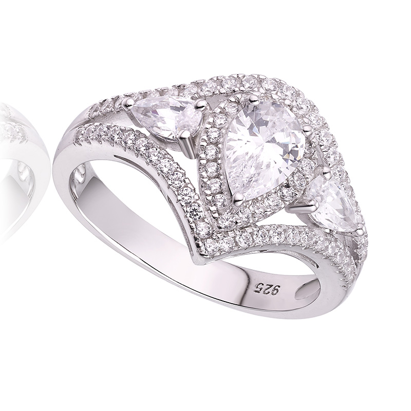 Wholesale Custom Luxury Cz Silver 925 Rings Sterling 325 Designs Jewelry