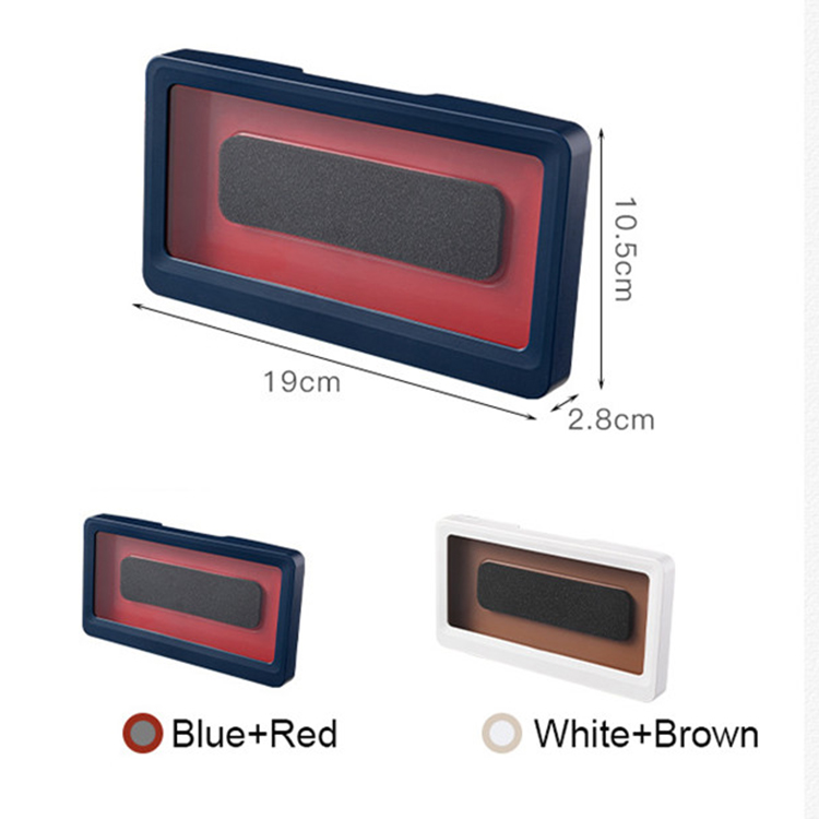 2021 New Blue Red Waterproof Shower Phone Holder Stick to Wall Anti Fog Cell Phone Holder for Shower