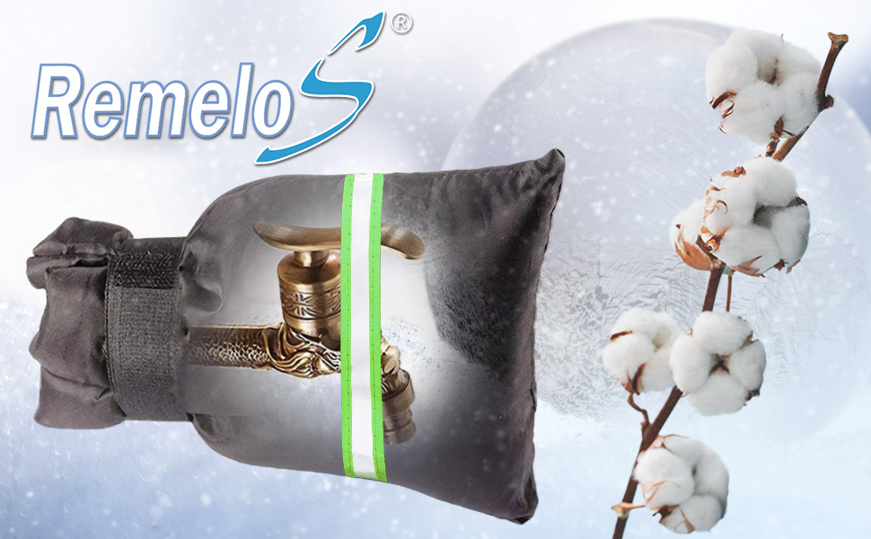 Thickened faucet frost protection cover with reflective strip is suitable for outdoor faucet cover in winter