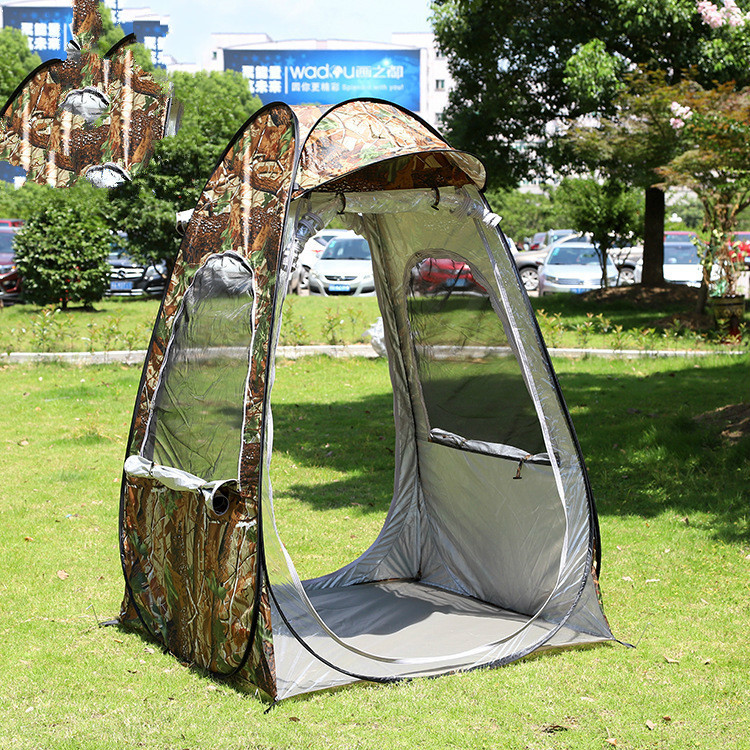Portable, quick-open mosquito fishing tent solo rain and sun protection tent