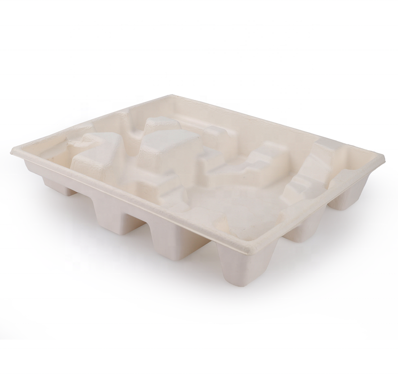 paper pulp packaging moulded pulp packing cosmetic jar bottle box insert bagasse recycled