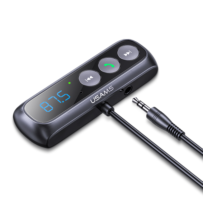 USAMS Brand Mini Car Accessories 3D Stereo Radio FM Transmitter Audio Video USB Auto Radio MP3 Player