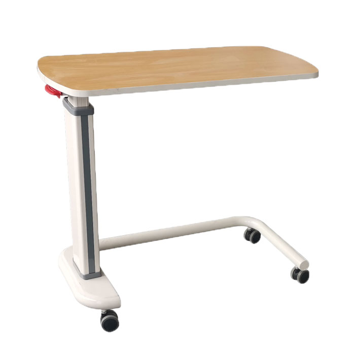 BDCB26 Hospital furniture steel height adjustable cheap used hospital bedside tables with drawer for the over bed table