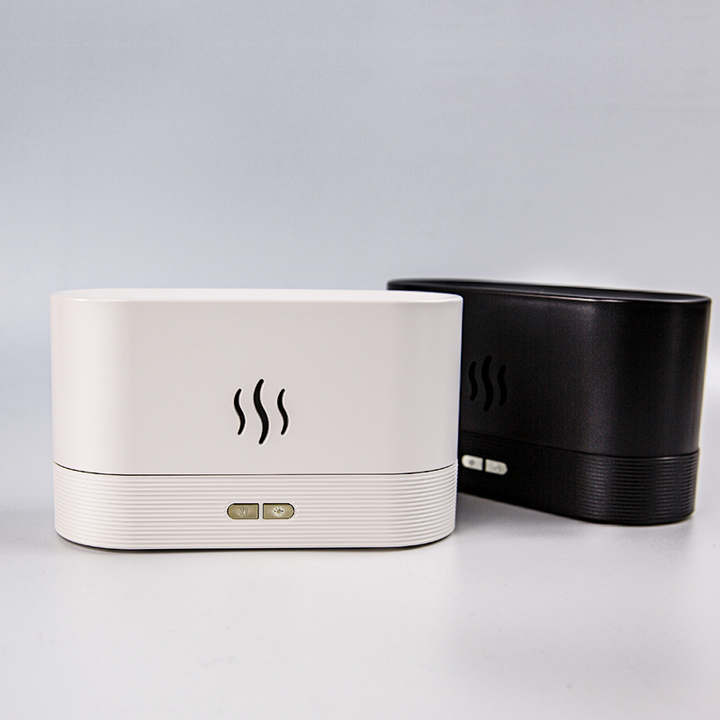 Drop shipping 2022 New 180ml Mini Flame Colorful Rgb Car Usb Ultrasonic Sunset Lamp Air Atomizing Diffuser Humidifier