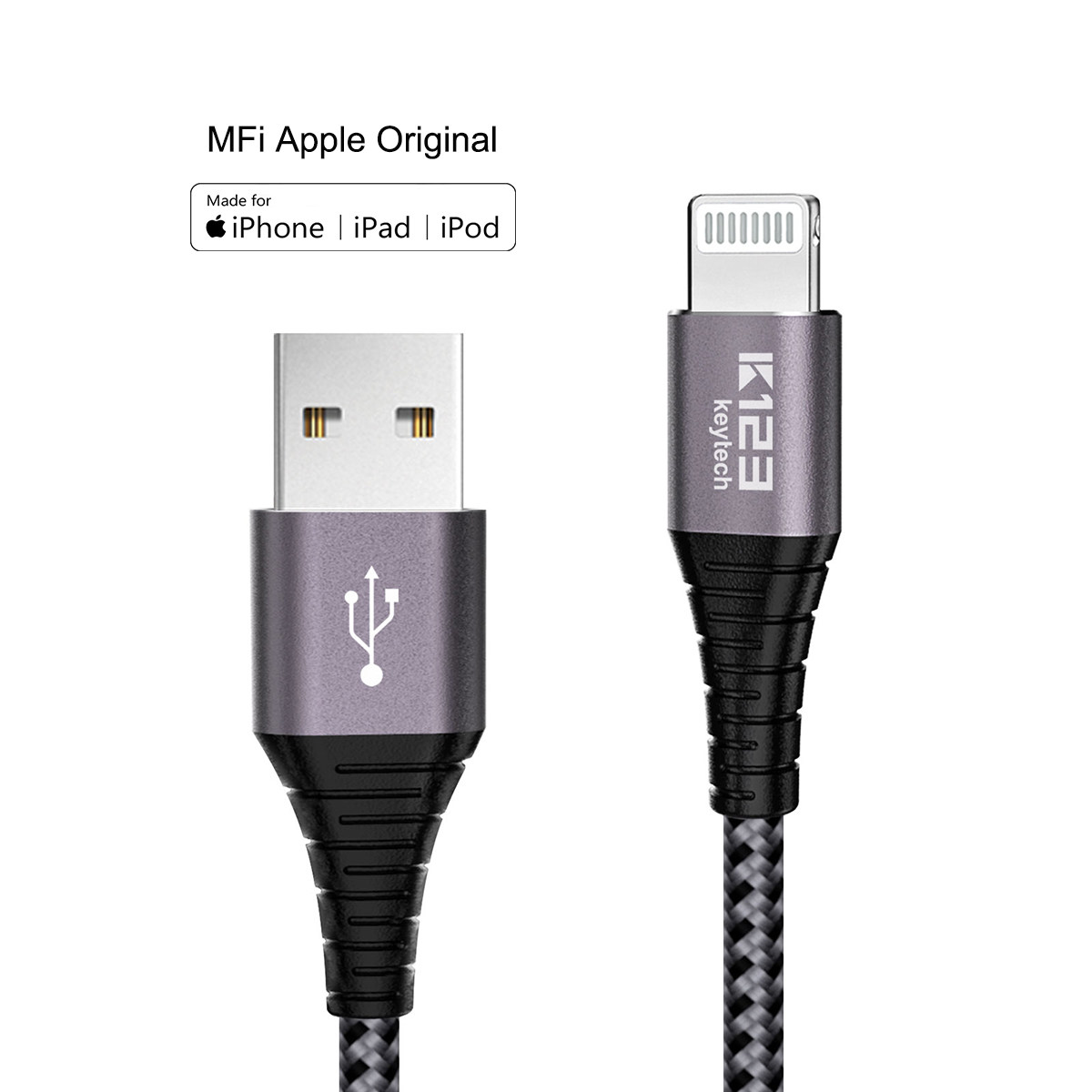 6 футов Пользовательский логотип MFi нейлоновый Плетеный USB кабель Быстрая зарядка зарядный кабель для iphone 11 X для ipad для iPhone usb зарядный кабель