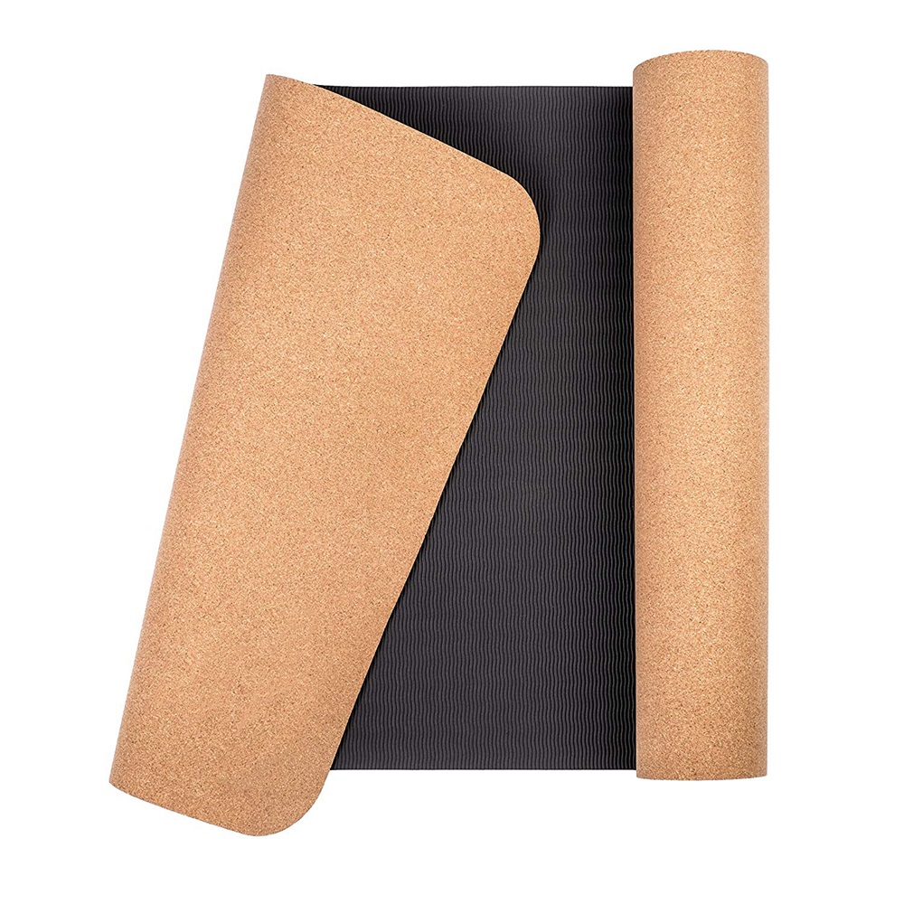 ecofriendly yoga mats. Custom Logo New Natural Cork TPE Yoga Mat Eco