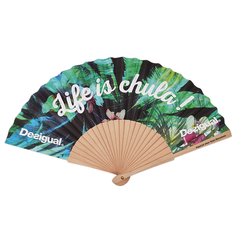 Hot sale cheap personalized wooden hand fan in good quality for decoration gifts