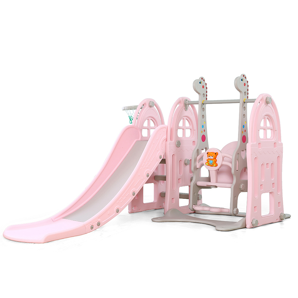 Castle Theme Indoor mini playground toy kid slide swing set