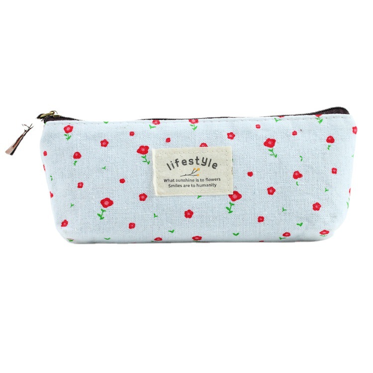 Hot Stationery Canvas Cosmetic Bag Women Travel Toiletry Makeup Bag Purse Pouch Zipper Pen Pencil Case