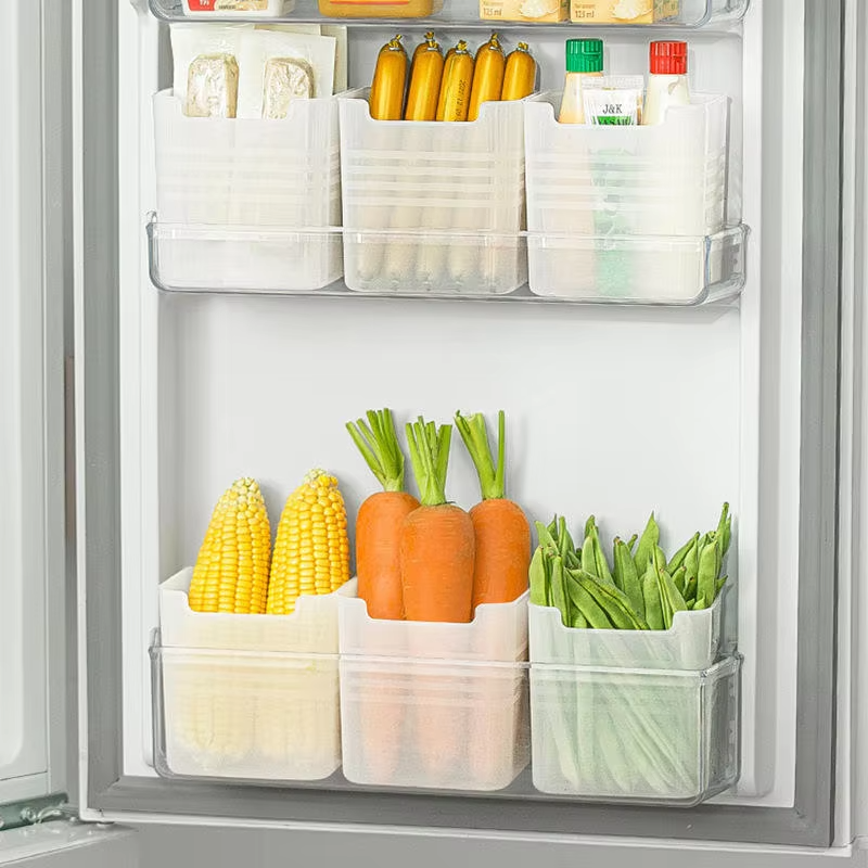 Dooso Refrigerator Storage Container Fresh Keeping Box Reusable Fridge Vegetable Food Organizer Container