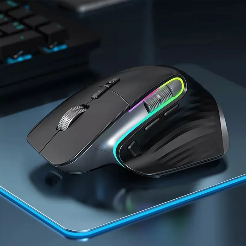 Беспроводная мышь JOMAA-Bluetooth 2,4G RGB игровая мышь для геймера 4000DPI, эргономичная мышь для программирования