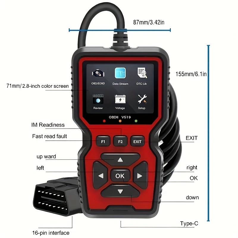 Auto Car Parts OBD2 Car Automobile Diagnosis Instrument V519 Code Reader for Car Accessories