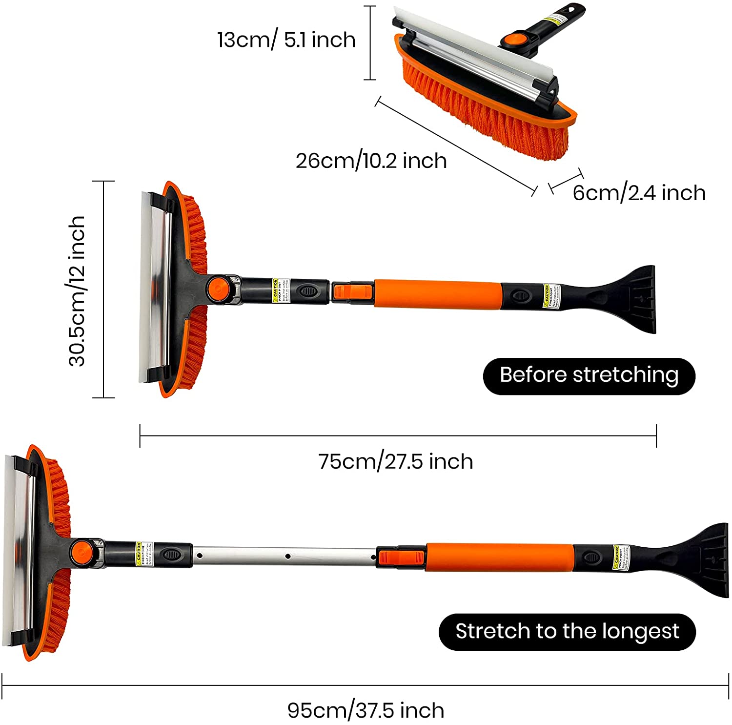 Multifunctional household car usesnow removal tool set snow brush detachable rotating brush snow shovel ice shovel