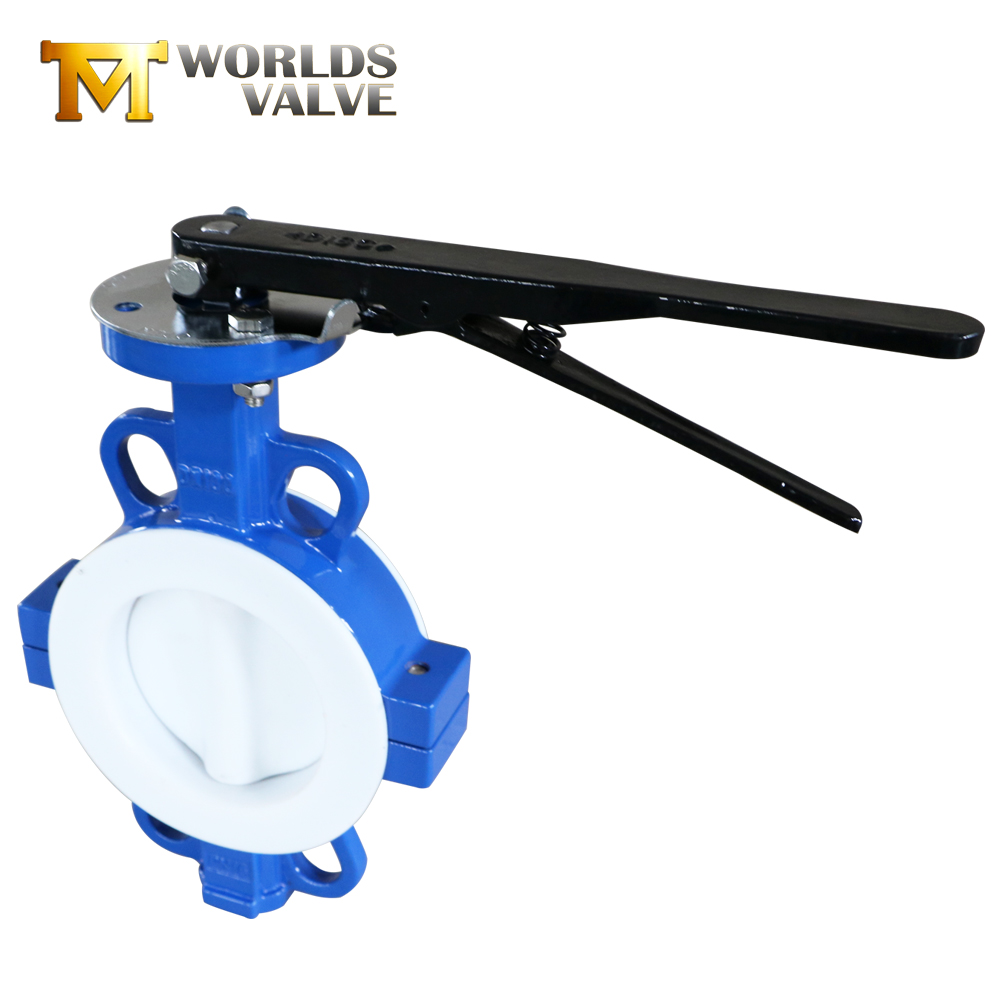 DI body handle ptfe epdm seat wafer type butterfly valve