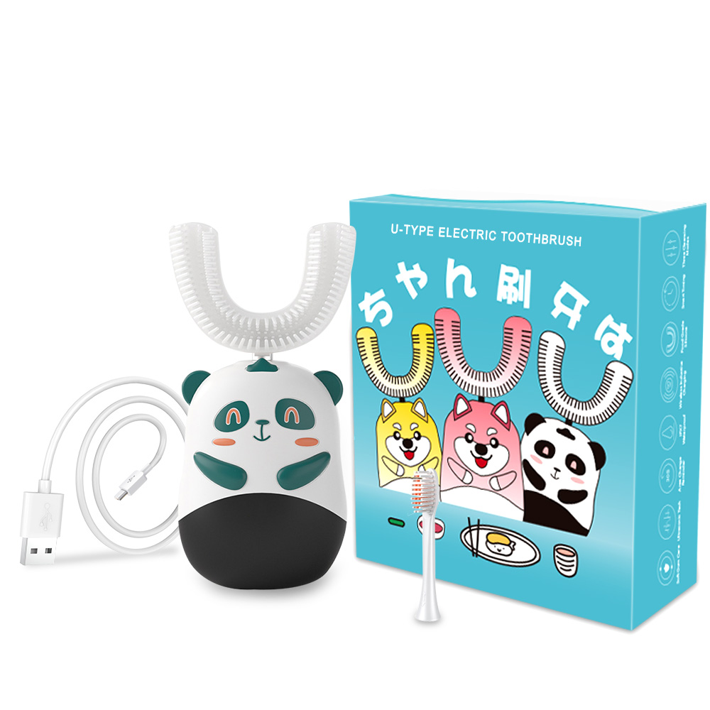 360 U-Type Cartoon Automatic Rechargeable Sonic Whitening Ultrasonic Kids Electric Toothbrush Children Tooth Brush