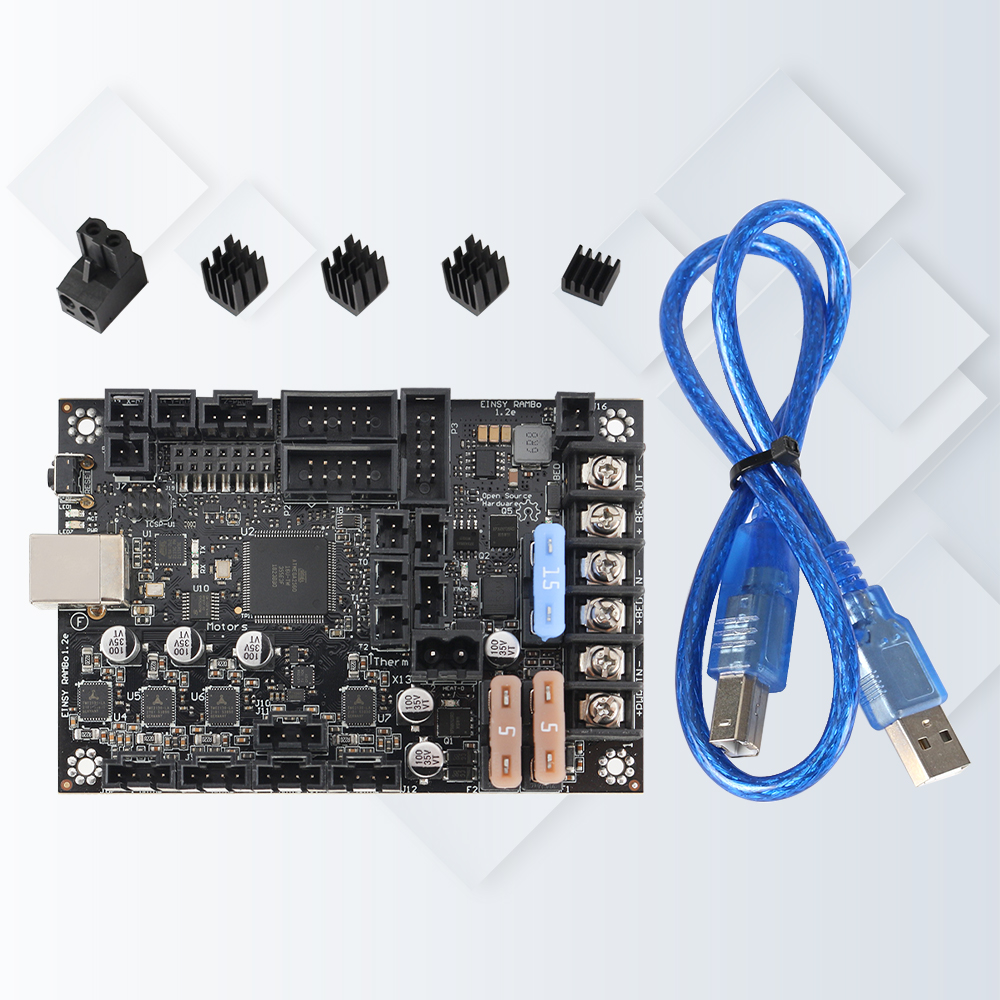 Материнская плата EinsyRambo 1.2e Einsy Rambo для Prusa i3 MK3 MK3S с шаговыми драйверами TMC2130, управление SPI, 4 переключаемых выхода Mosfet