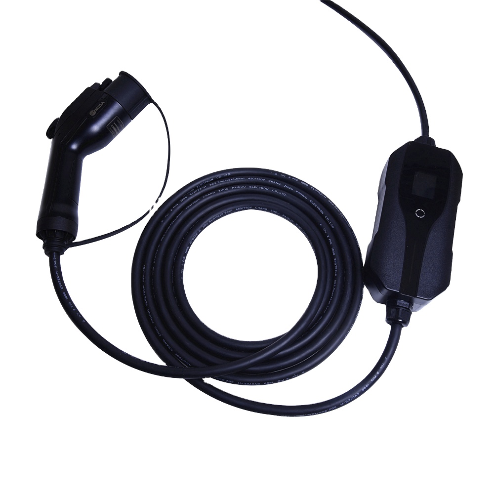 16A adjustable 5m Level 2 J1772 EVSE type 1 Portable Home Use EV Charger with AU/NZ Plug