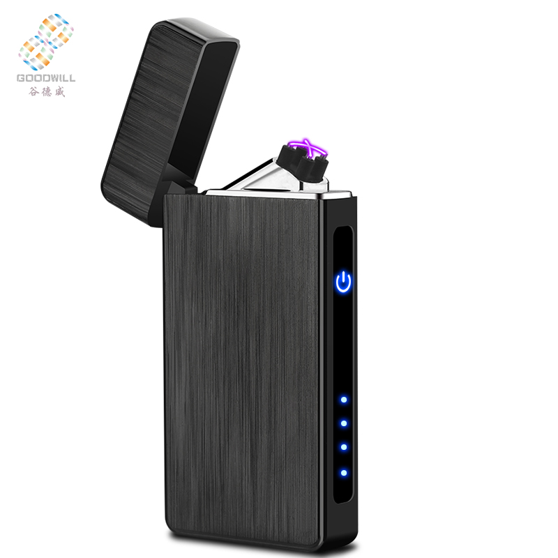 Windproof Electric Pulse USB Dual Arc lighter Flameless Cigarette custom Lighter