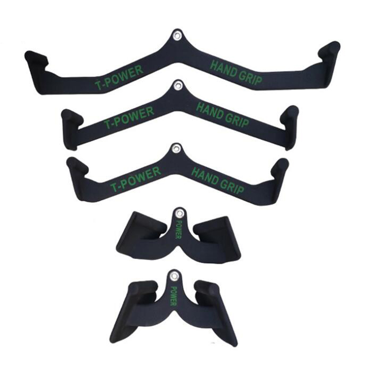 LAT Pull Down Rowing T-bar V-bar Pully Cable Machine Bar Attachments Bicep Curl Triceps Blaster Bar Handle Grips
