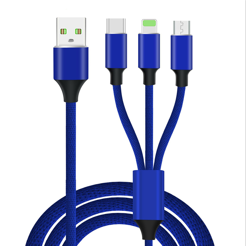 3 в 1 нейлоновый USB-кабель для быстрой зарядки SIPU 3.0A