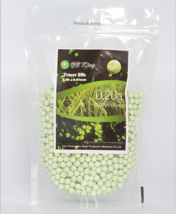 6 мм трассировщик airsoft bio bbs 0,20g 2000 BBs