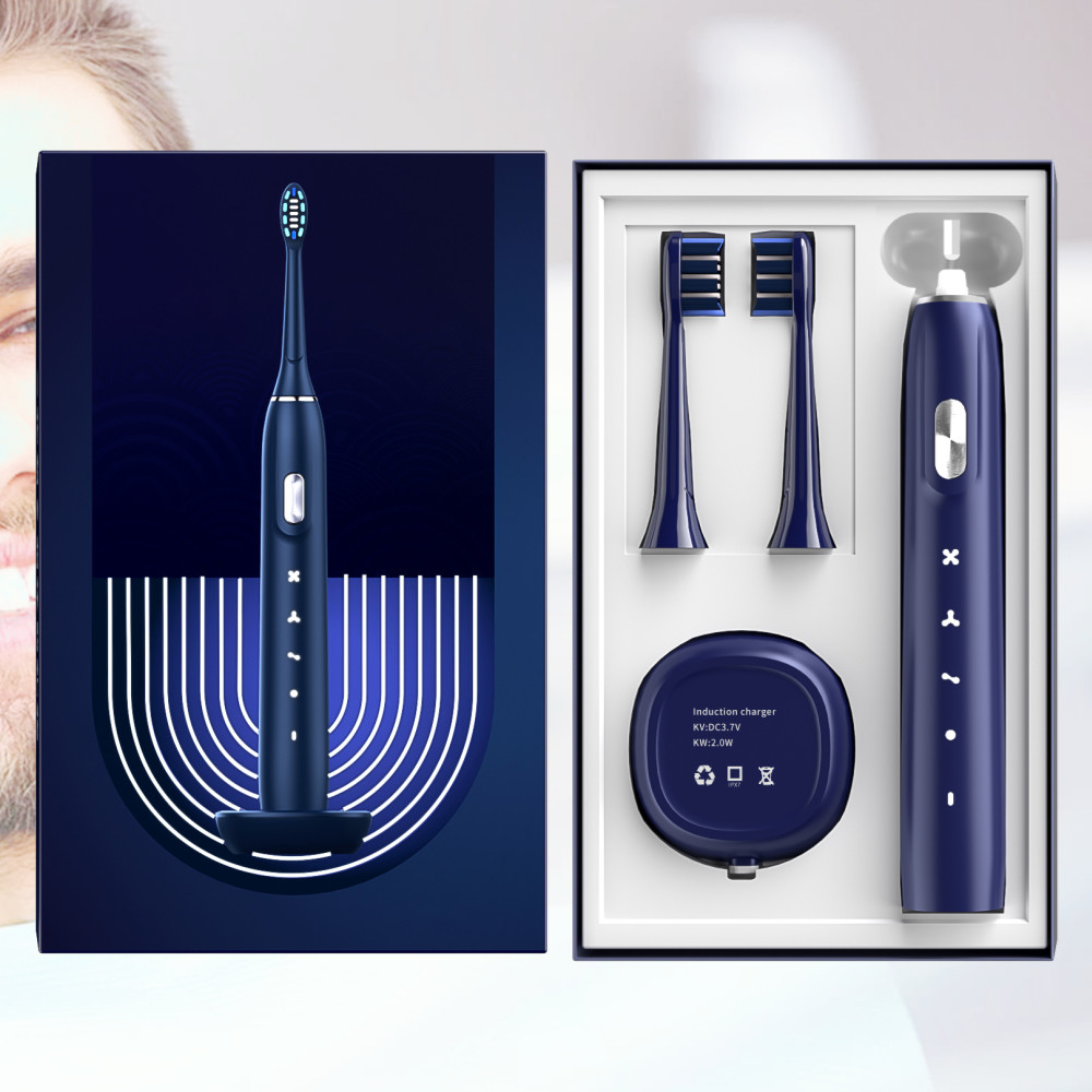 Upgrade Fast Charge 18 Hr Last 120 Days Rechargeable 45000 VPM Power Sonic Electric Toothbrush with 2 Duponts Brush Heads