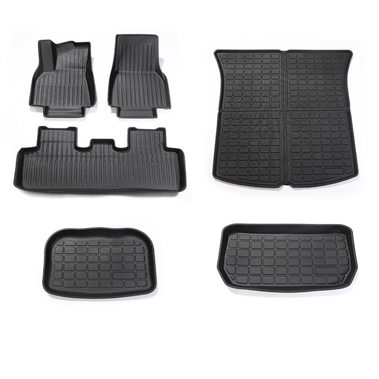 Non Slip Luxury Car Waterproof Floor Mat Droppshipping For Tesla Model Y