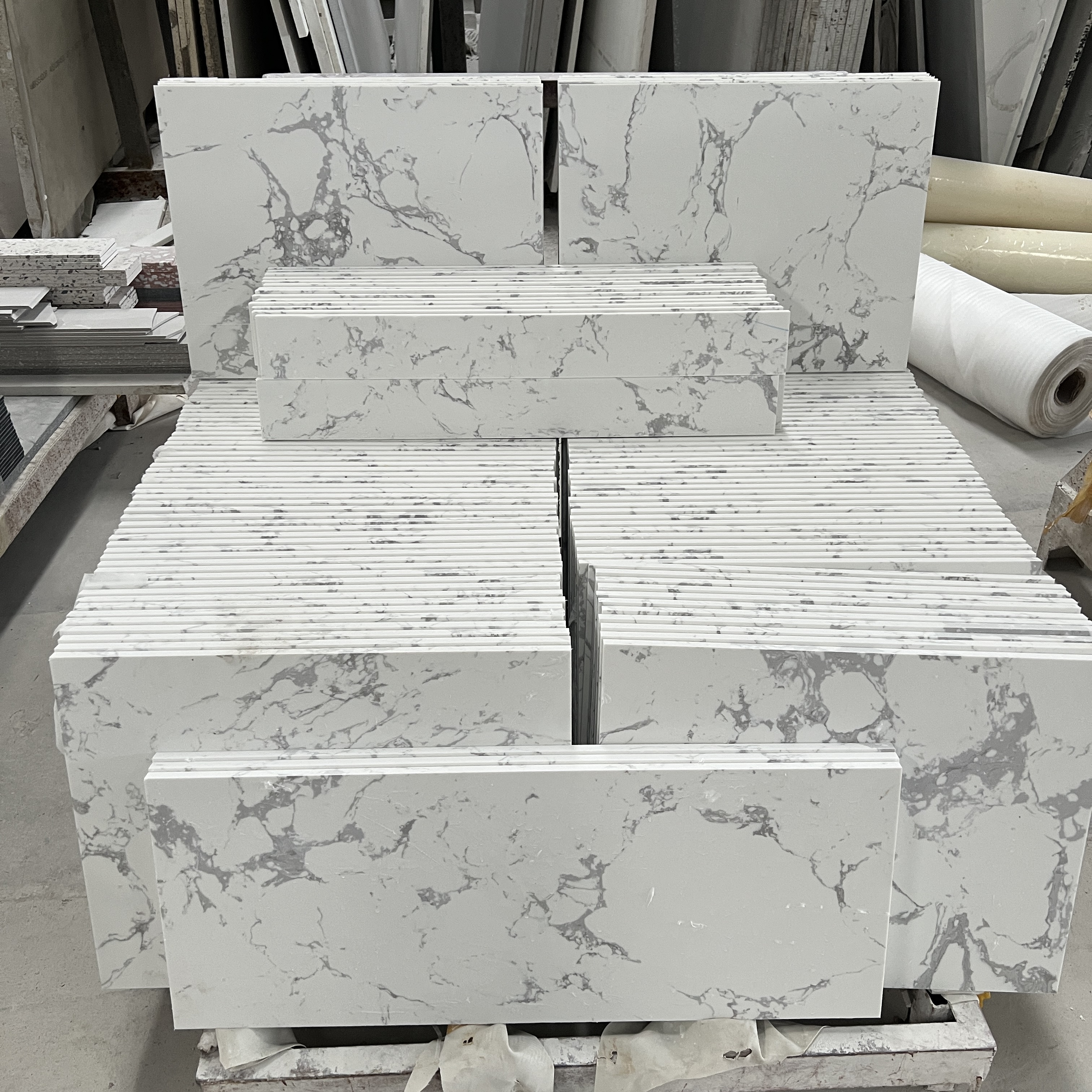 Wayon Quartz Artificial Marble Natural Stone Niche Bathroom Recessed Shower Niche Customise By Drawing