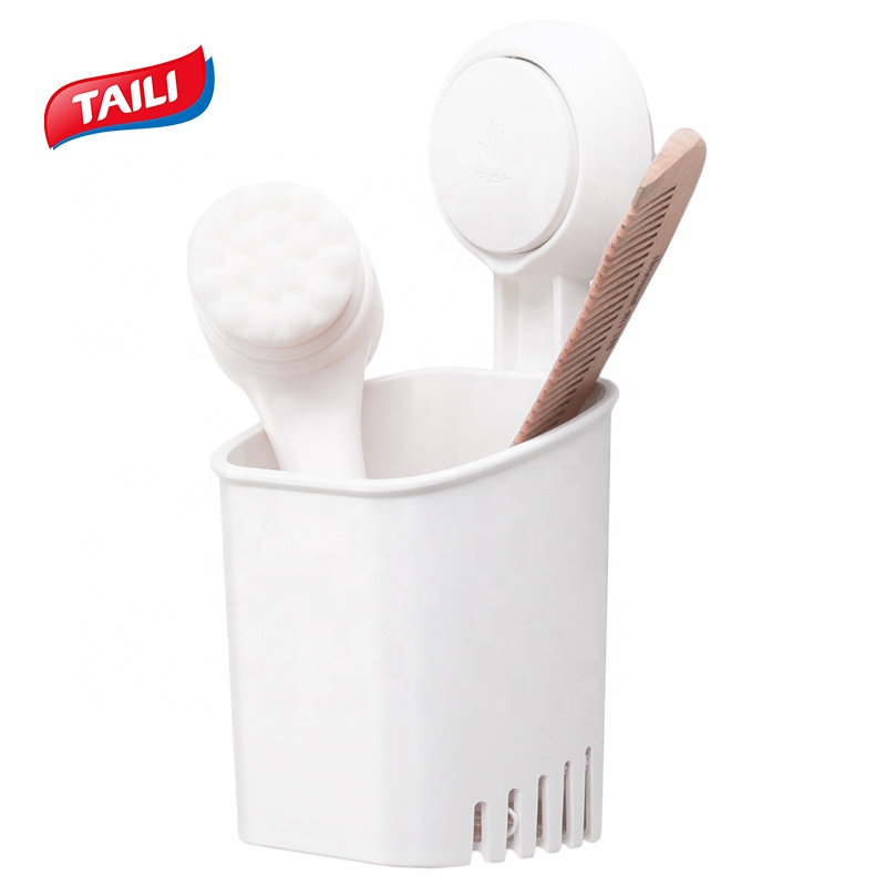 Taili Drill-Free Removable Vacuum Plastic Suction Cup Holder for Toothbrush