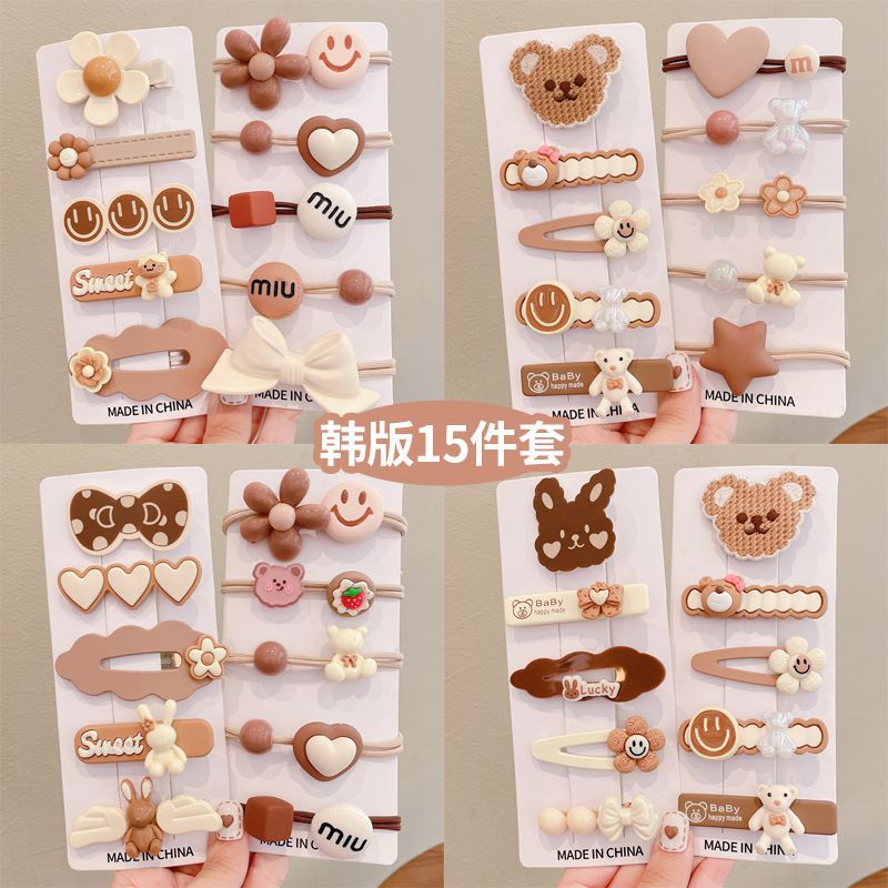 Trendy Cute Hair Clip Sets Personality Hairpins For Girls DelicateHair Accessories Cartoon 2024