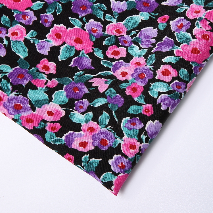 Top Selling Custom Pattern Rayon Cotton Blended Fabric Household Pattern Tablecloth Stain Resistant Fabric Crepe Printed Fabric