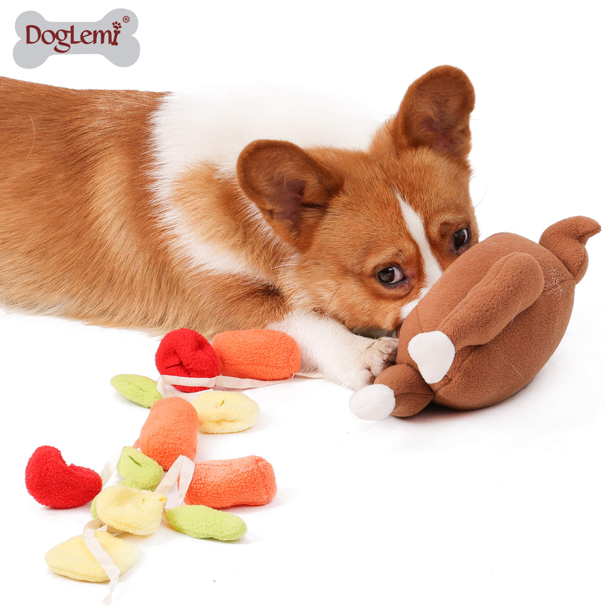 Eco friendly elastic useful interactive dog toy chew ,Comfortable soft dog toy plush squeaky