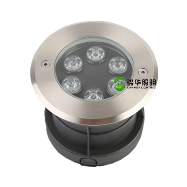 New discover circle ip68 lake pool 24V RGB DMX or autocontrol buried 6w 6x1W led ground embed light