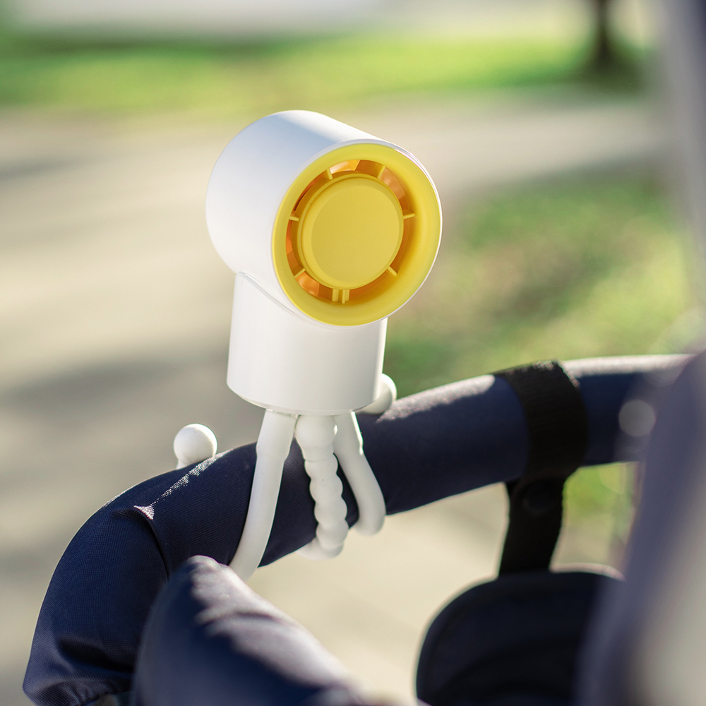 Kids Mini Stroller Baby Fan, Safety Powerful Ocean Wind Mode Baby Octopus Fan