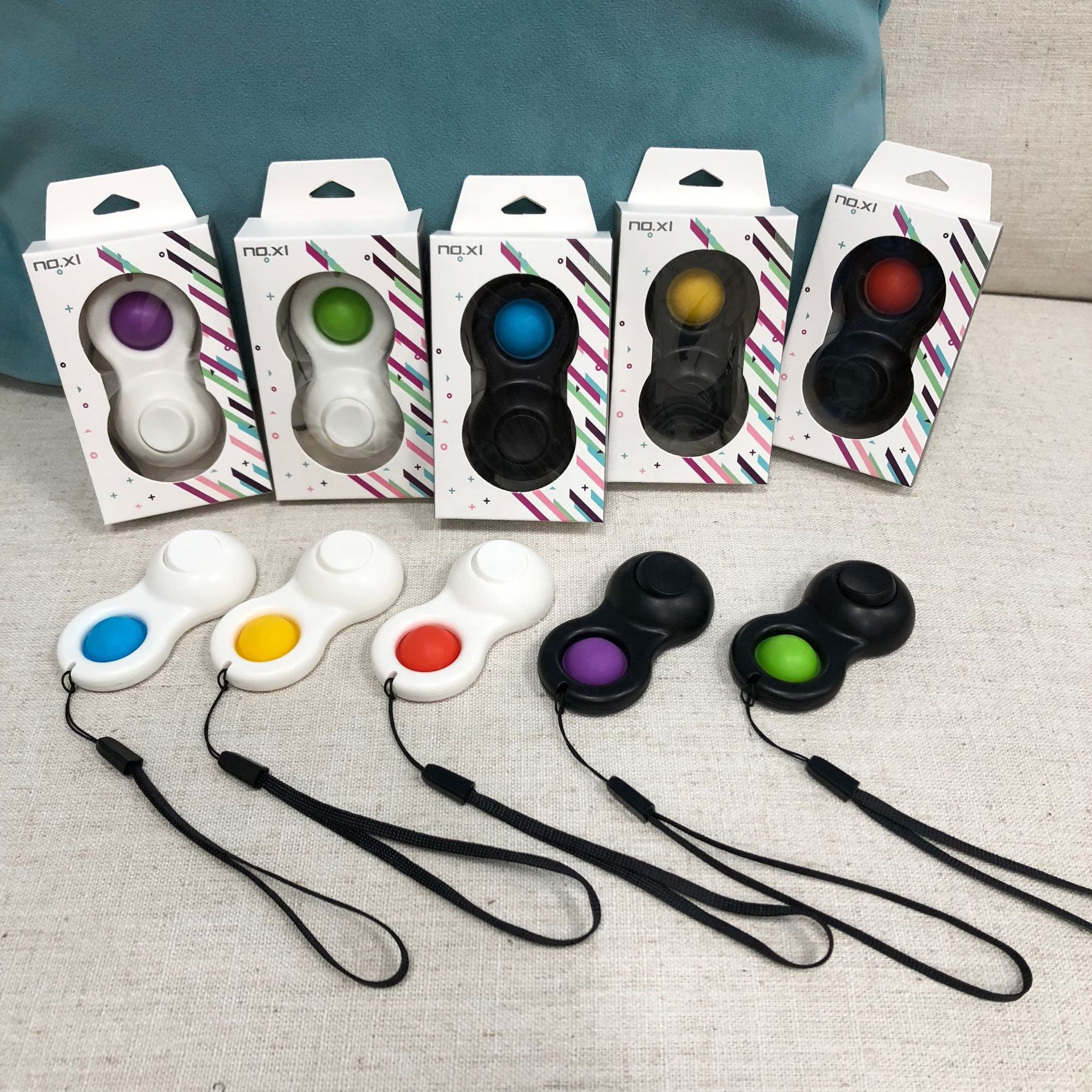 In Stock 2021 Kids Toys dimple Fidget Sensory Toys 3 finger 5 finger simple dimple