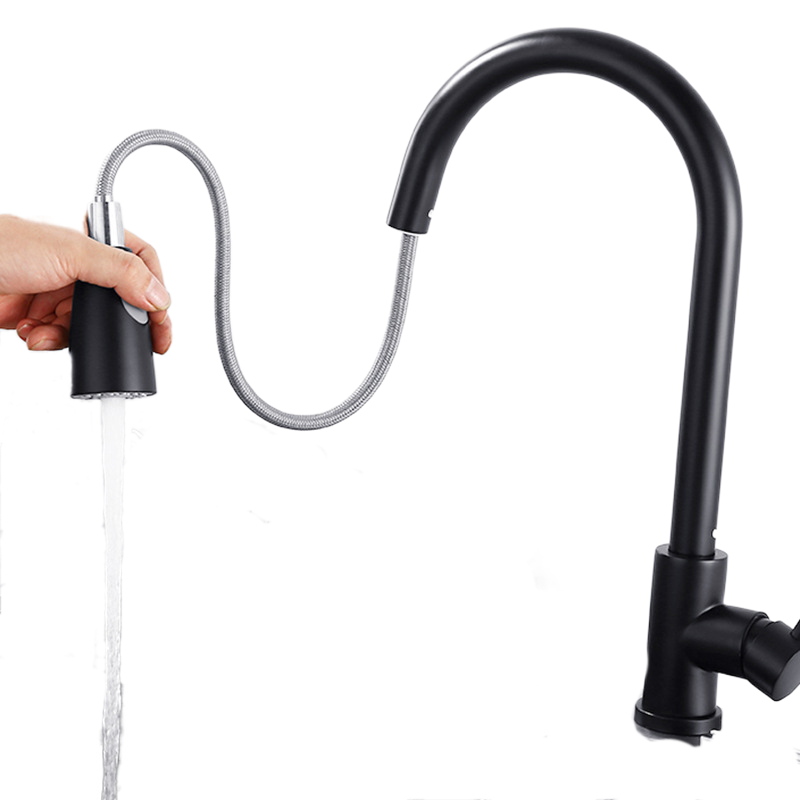 Copper basin faucet sink black hot and cold vegetable basin faucet