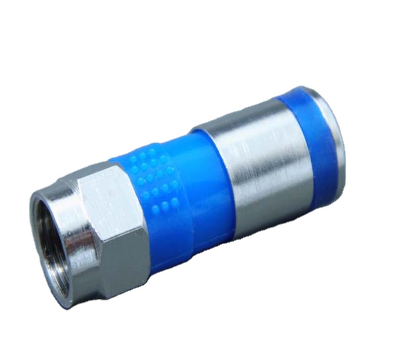 Rf коаксиальный 75ohm F-тип компрессионный разъем для кабеля RG6