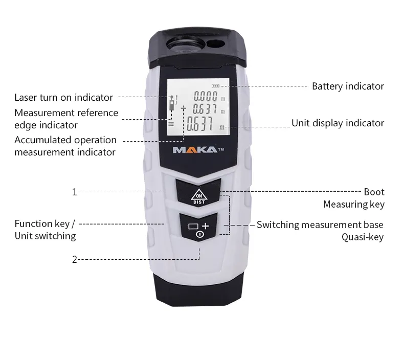 Laser Distance Meter Rangefinder 20m Rangefinder Measuring Meter Laser Measurement Mini Handheld Laser Distance Meter