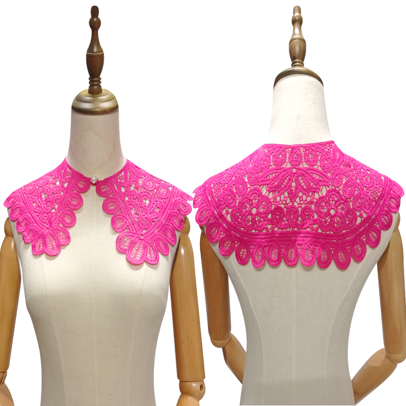 Lace cape retro style embroidery hollow out small vest short jacket false collar accessories Crochet for knitting fashion pearl