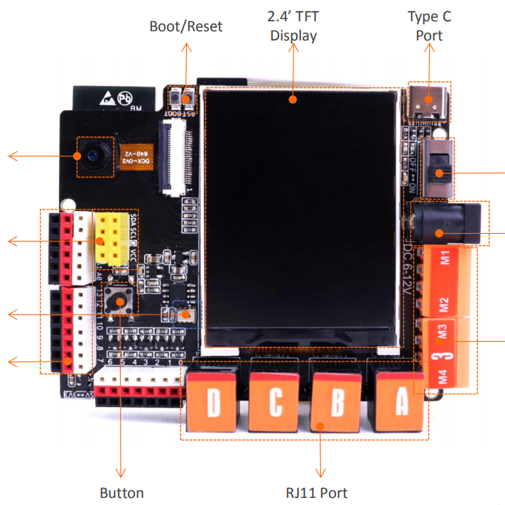 Robot AI Programming Learning face/voice/color/object/Tag Recognition K210 Mainboard Development boards and kits