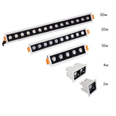Hot Sell Aluminum 280mm 20w Recessed Linear LED Grille Light
