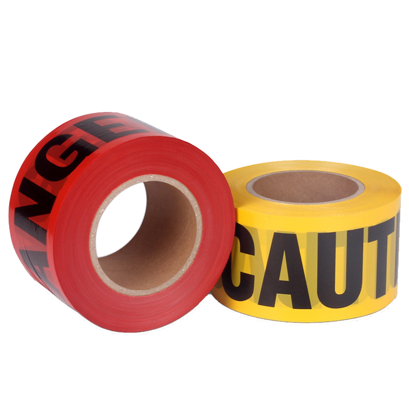 Custom Visible Non-Sticky Biodegradable PE Plastic Vinyl Keep Out Yellow Caution Red Danger Safety Tape Barricade