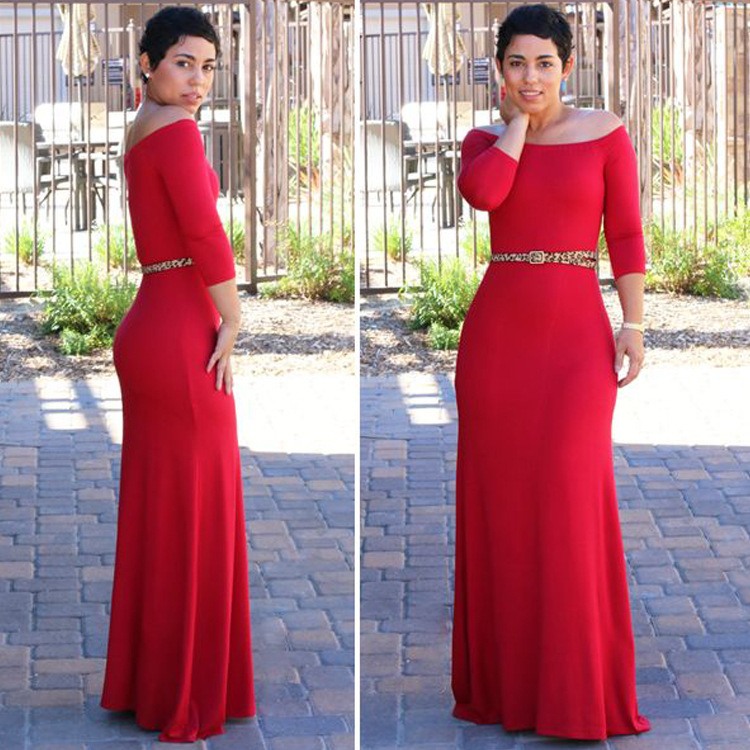 2021 New design fashion off the shoulder bodycon sexy mini dress elegant party dresses long maxi standard