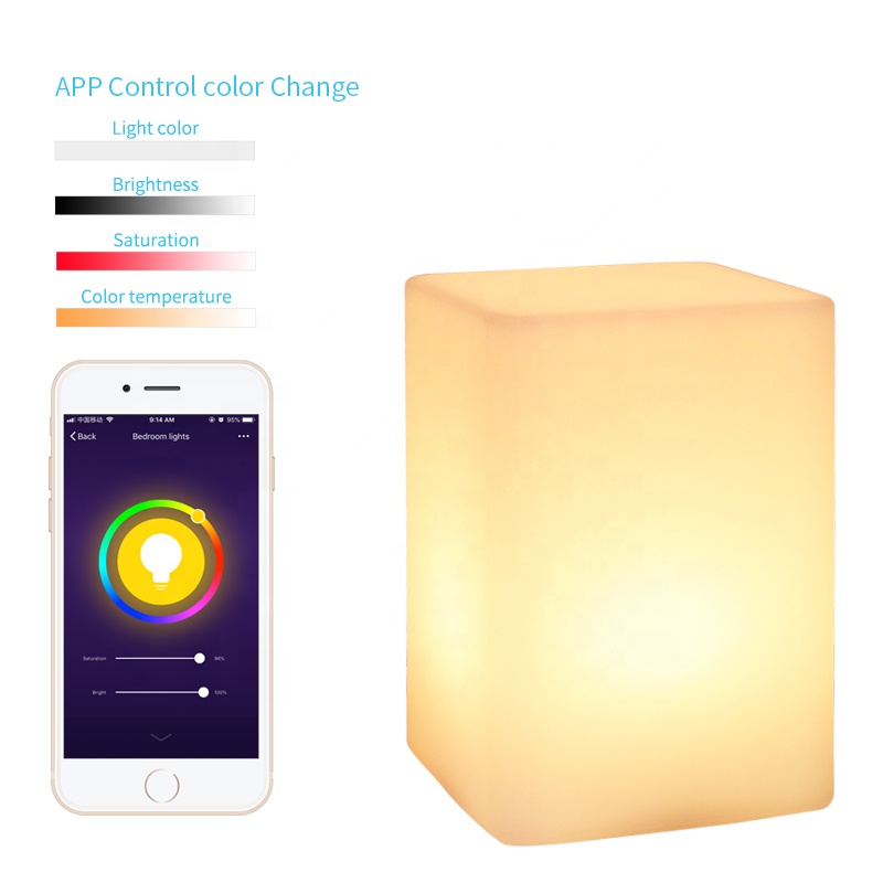 Smart освещение квадратный 15 см 20 декоративные перезаряжаемые led настольная ночник с usb порты и разъёмы