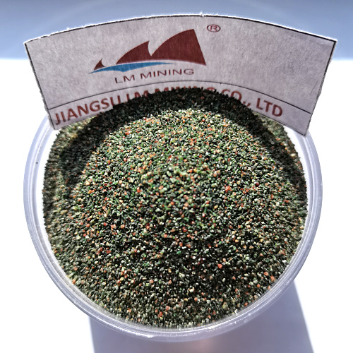 LM Natural green rock garnet sand for water jet cutting factory directly free sample