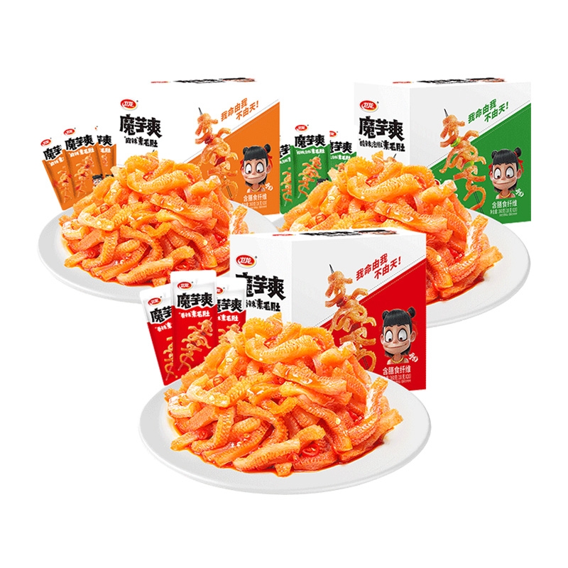 Оптовая продажа известных китайских закусок Weilong, продукты Konjac, пряные закуски, здоровые закуски