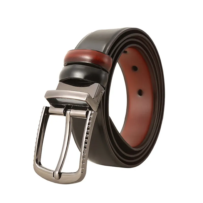 Genuine Belt Luxury Casual Men's Genuine Leather Cowhide Belt With Pin Alloy Buckle