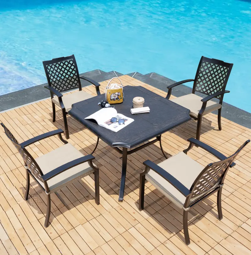 Garden Sets China Factory Outdoor Furniture Wholesale Resin Aluminum Table And Chair Set Garden Sets