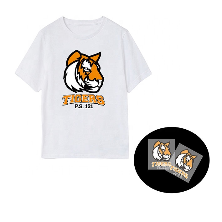 2021 quality wholesale custom heat transfer logo for t-shirts cotton fabric garment